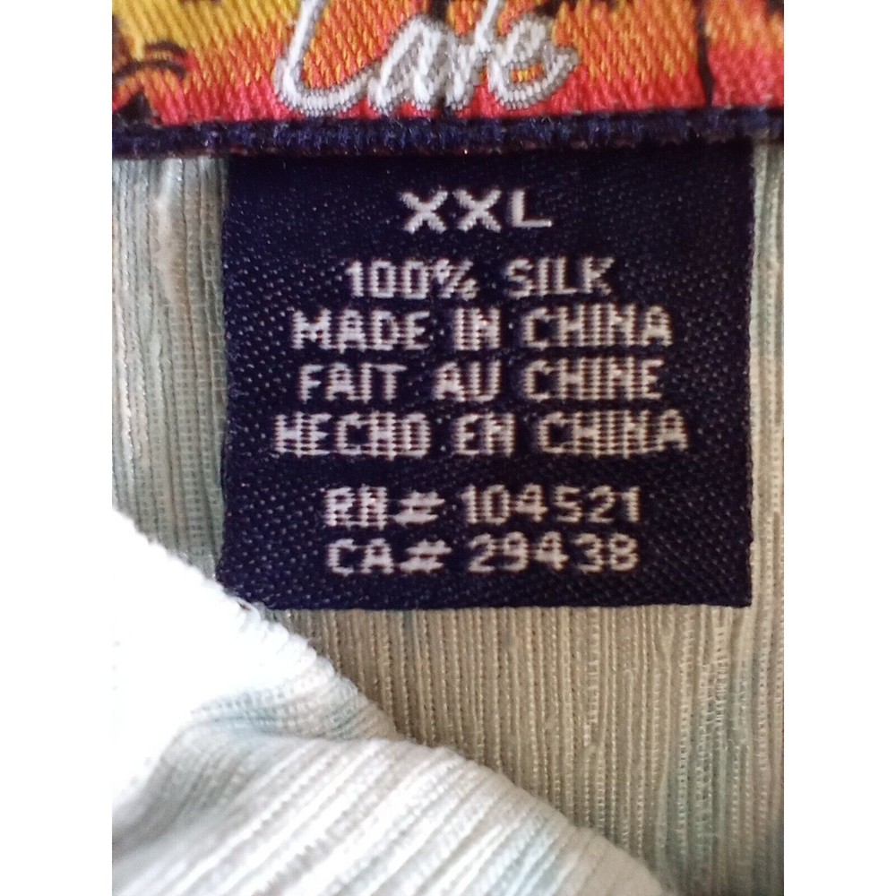 Havana Jack's Cafe 100% Silk Men's Hawaiian Shirt Size XXL - Picture 9 of 9